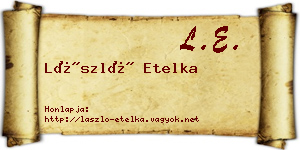 László Etelka névjegykártya