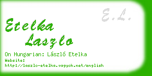 etelka laszlo business card