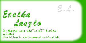 etelka laszlo business card